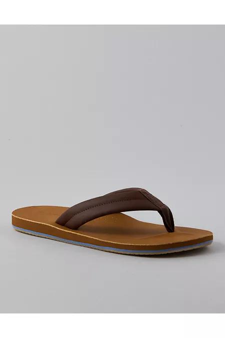 AE Leather Flip-Flop Men's Light Brown by AMERICAN EAGLE