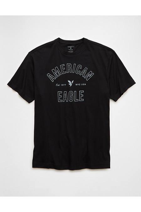 AE Lightweight Icon Logo Graphic T-Shirt Men's Black by AMERICAN EAGLE