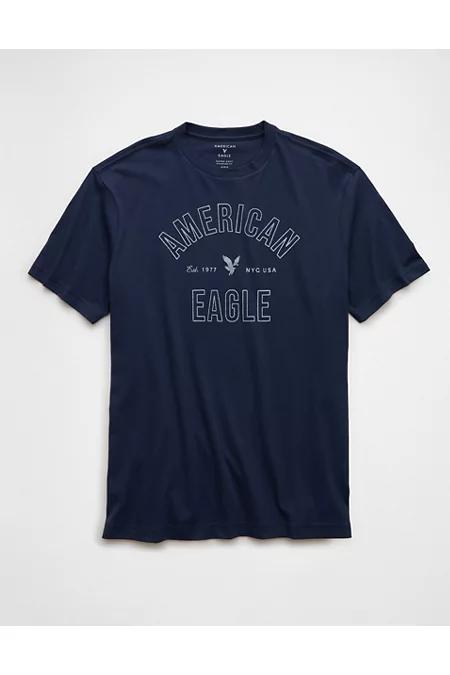 AE Lightweight Icon Logo Graphic T-Shirt Men's Rich Navy by AMERICAN EAGLE