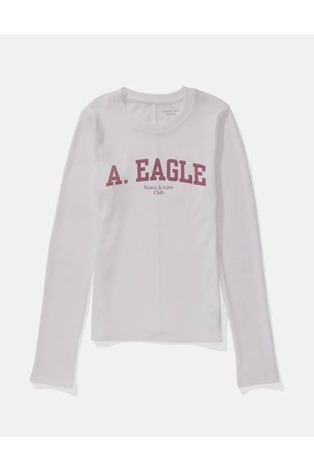 AE Long-Sleeve Thermal Top Women's White XXS by AMERICAN EAGLE