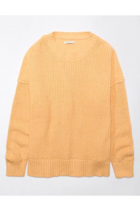 AE Long Weekend Crewneck Sweater Women's Orange S by AMERICAN EAGLE