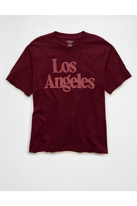 AE Los Angeles Velvet Graphic T-Shirt Women's Faded Raisin by AMERICAN EAGLE