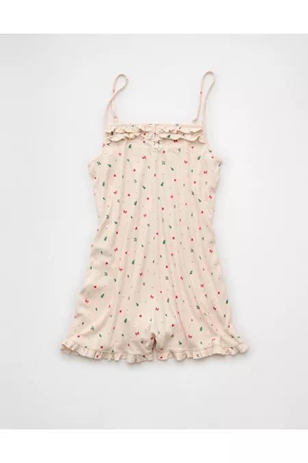 AE Luxe Plush Romper Women's Cream by AMERICAN EAGLE