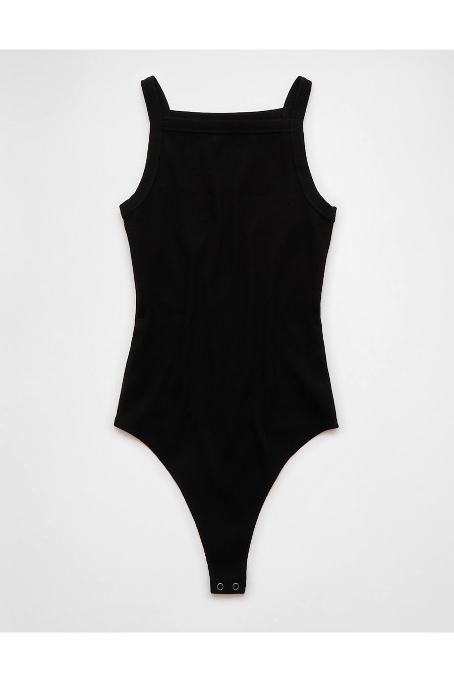 AE Main Squeeze High Neck Bodysuit Women's True Black by AMERICAN EAGLE