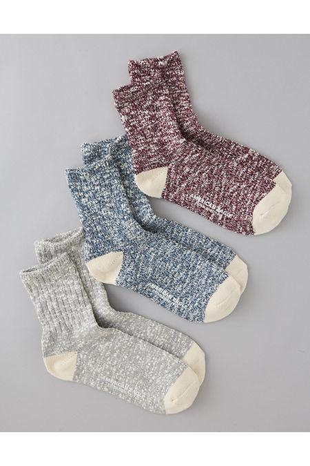 AE Marl Camp Socks 3-Pack Men's Multi-pack by AMERICAN EAGLE
