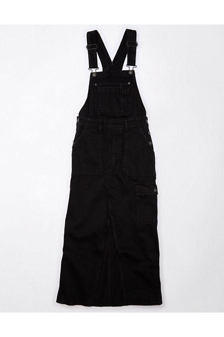 AE Maxi Overall Dress Women's Black by AMERICAN EAGLE AE Maxi Overall Dress Women's Black by AMERICAN EAGLE