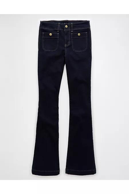 AE Next Level Low-Rise Kick Bootcut Jean Women's Darkness Falls by AMERICAN EAGLE AE Next Level Low-Rise Kick Bootcut Jean Women's Darkness Falls by AMERICAN EAGLE