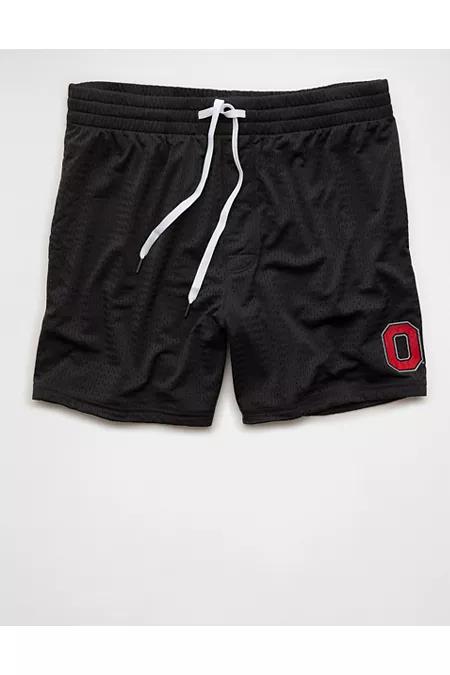 AE Ohio State Buckeyes 6" Mesh Lounge Short Men's Black by AMERICAN EAGLE