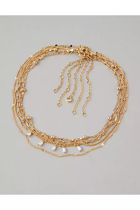AE Pearl Choker Necklace 5-Pack Women's Gold by AMERICAN EAGLE