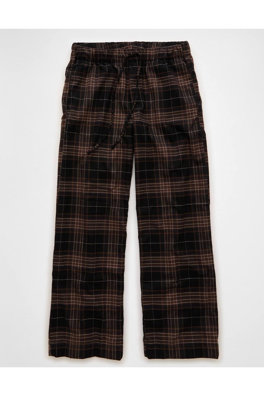 AE Plaid Pull-On Wide Leg Pant Women's Brown by undefined AE Plaid Pull-On Wide Leg Pant Women's Brown by undefined