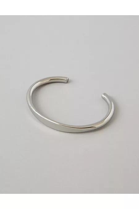 AE Polished Metal Cuff Bracelet Men's Silver by AMERICAN EAGLE