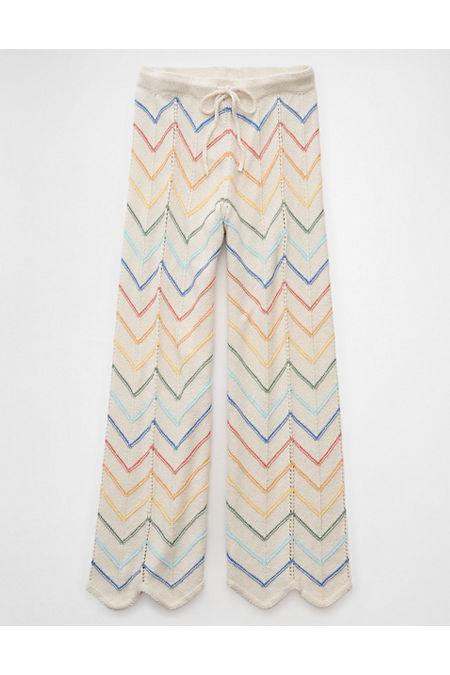 AE Pride High-Waisted Crochet Pant Women's Cream by AMERICAN EAGLE AE Pride High-Waisted Crochet Pant Women's Cream by AMERICAN EAGLE