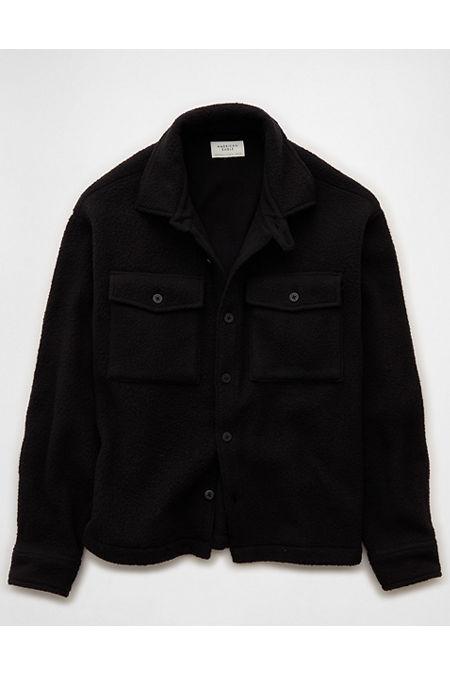AE Sherpa Fleece Shacketen's Bold Black by AMERICAN EAGLE AE Sherpa Fleece Shacketen's Bold Black by AMERICAN EAGLE