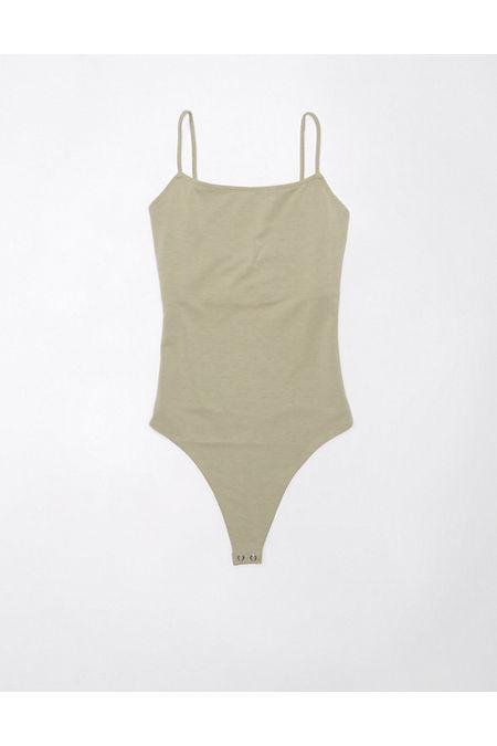 AE Sleeveless Cami Bodysuit Women's Green Olive S by AMERICAN EAGLE