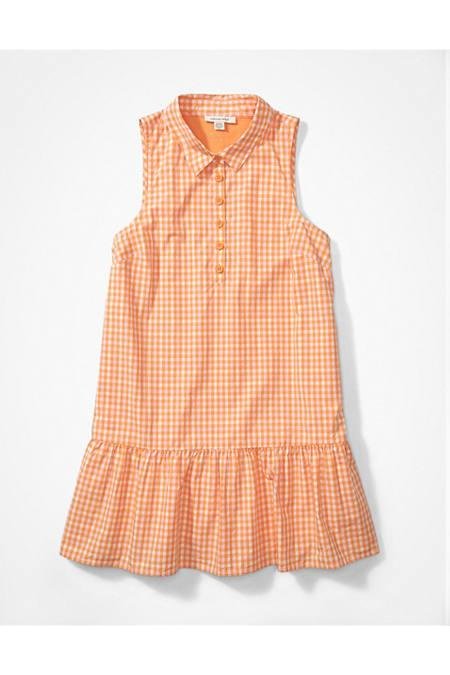AE Sleeveless Polo Shirt Mini Dress Women's Orange M by AMERICAN EAGLE
