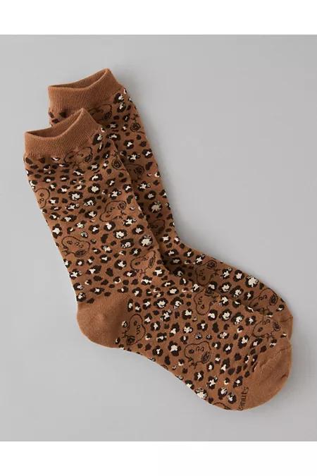 AE Snoopy Crew Socks Women's Brown by AMERICAN EAGLE