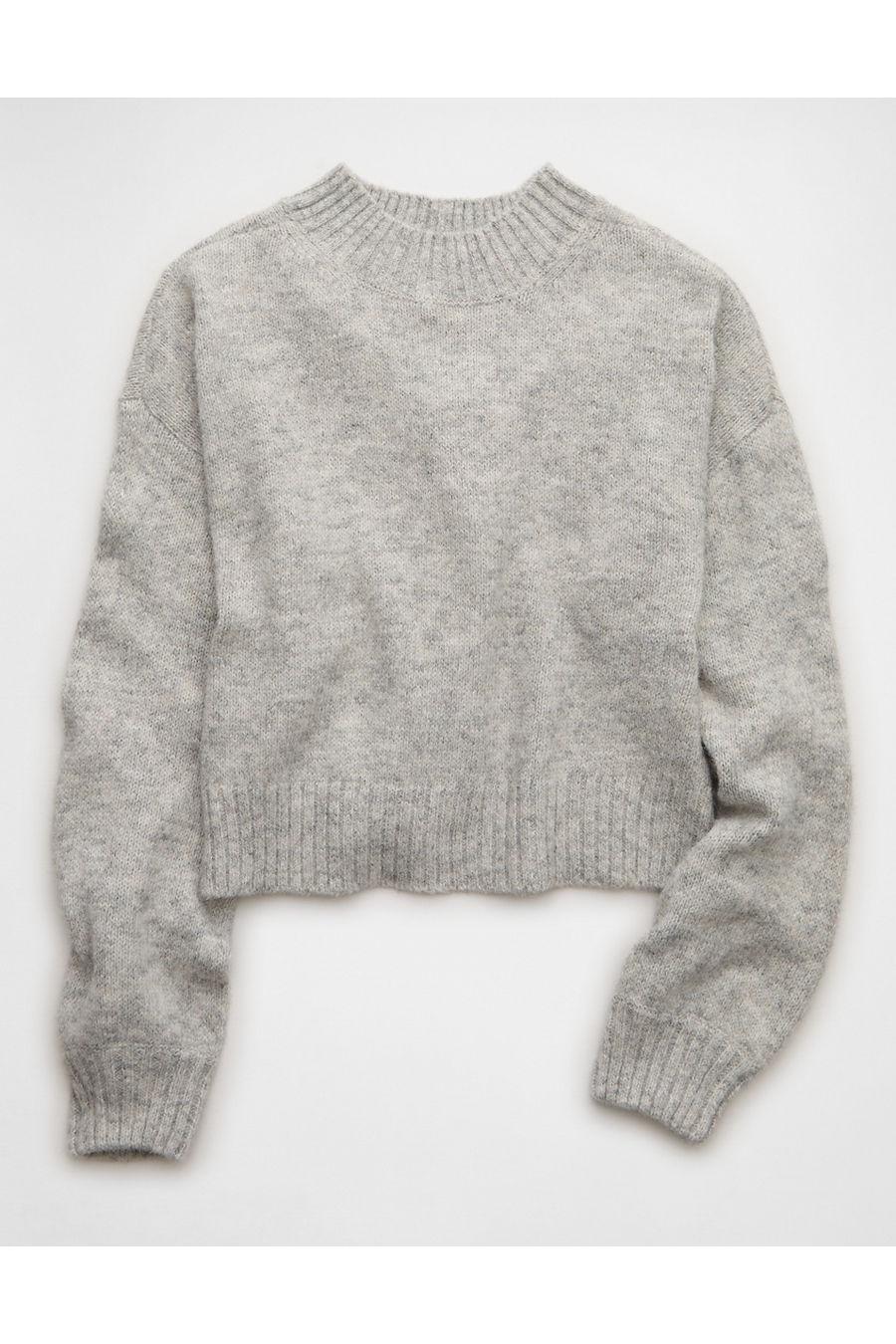 AE Snow Stopper Sweater Women's Light Gray by AMERICAN EAGLE