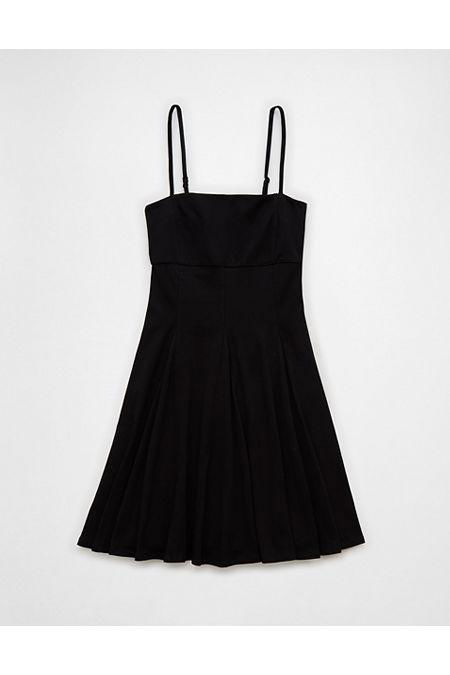AE Square Neck Fit  Flare Mini Dress Women's Black by AMERICAN EAGLE