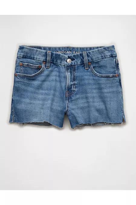 AE Stretch Curvy Low-Rise Perfect Shortie Women's Medium Bright Indigo by AMERICAN EAGLE AE Stretch Curvy Low-Rise Perfect Shortie Women's Medium Bright Indigo by AMERICAN EAGLE