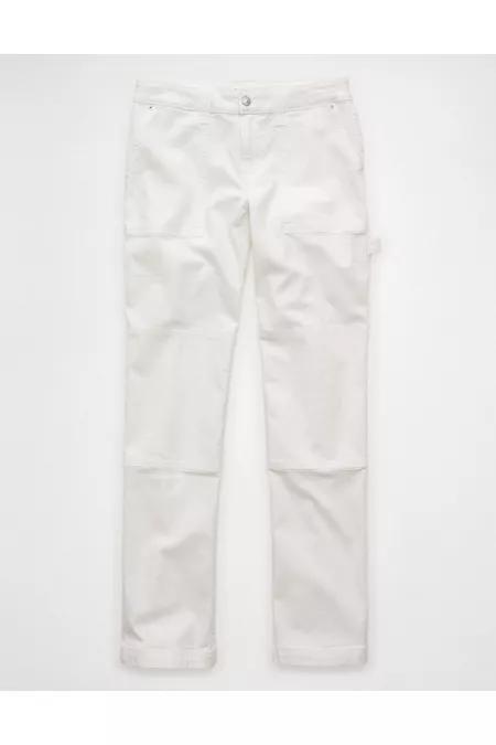 AE Stretch High-Waisted Carpenter Pant Women's White by AMERICAN EAGLE AE Stretch High-Waisted Carpenter Pant Women's White by AMERICAN EAGLE