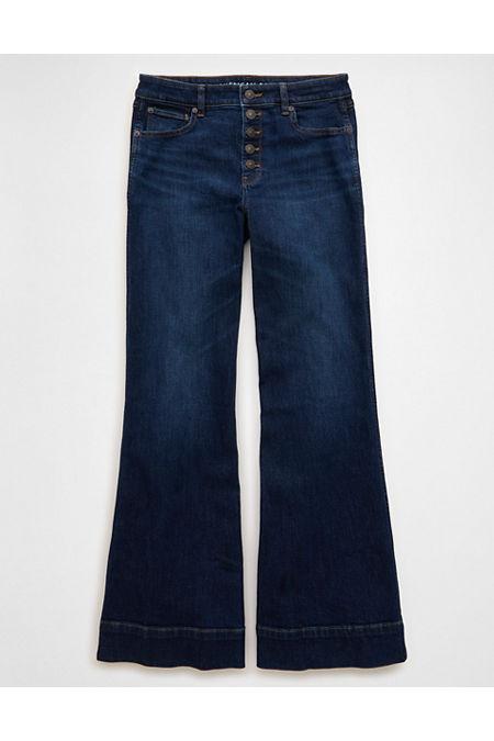 AE Stretch High-Waisted Flare Jean Women's Dark Dreams by AMERICAN EAGLE