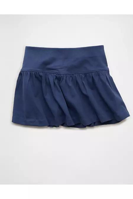 AE Stretch Knit Mini Skirt Women's Deep Sea Blue by AMERICAN EAGLE