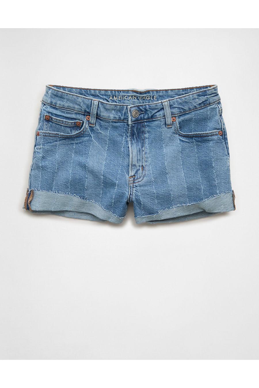 AE Stretch Low-Rise Perfect Shortie Women's Retro Indigo Stripe by AMERICAN EAGLE