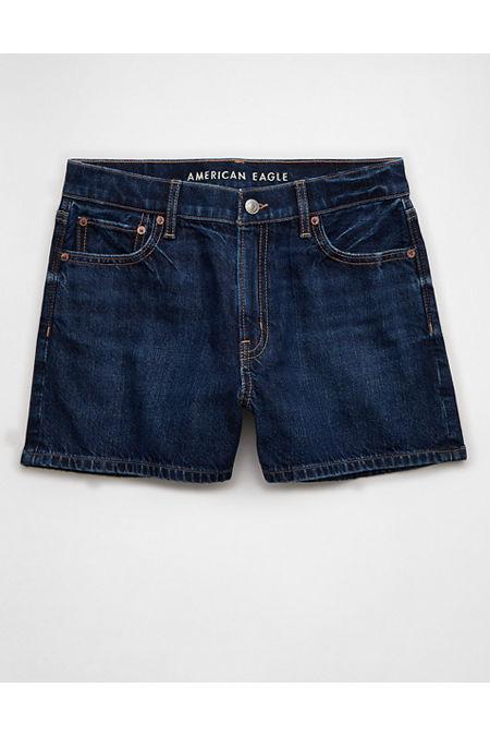 AE Strigid Super High-Waisted Relaxed Denim Short Women's Dark And Stormy by AMERICAN EAGLE