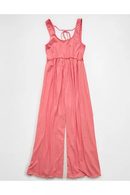 AE Sunchaser Scoop Neck Jumpsuit Women's Coral by AMERICAN EAGLE