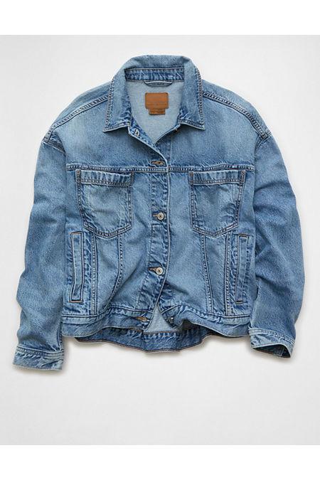 AE Swing Denim Jacket Women's Light Wash by AMERICAN EAGLE