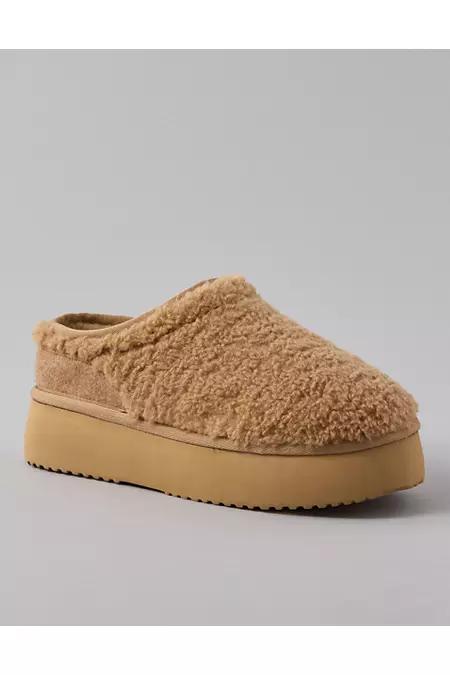 AE The Sherpa Hangout Slip-On Slipper Women's Tan by AMERICAN EAGLE AE The Sherpa Hangout Slip-On Slipper Women's Tan by AMERICAN EAGLE