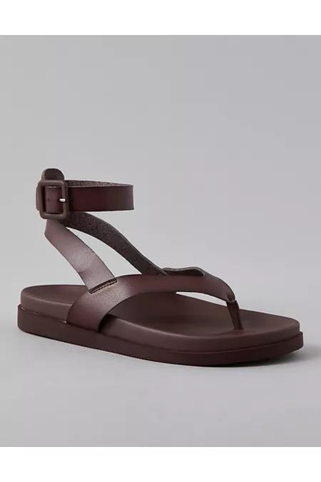 AE Thong Ankle Strap Sandal Women's Brown by AMERICAN EAGLE AE Thong Ankle Strap Sandal Women's Brown by AMERICAN EAGLE