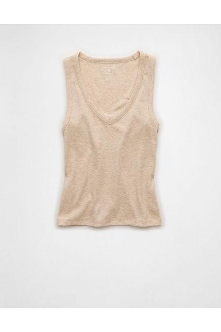 AE V-Neck Tank Top Women's Oatmeal Heather by undefined