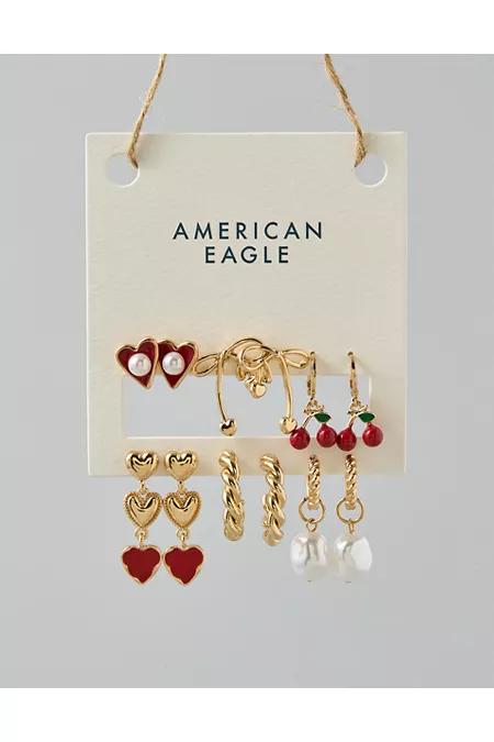AE Valentine's Day Earrings 6-Pack Women's Gold by AMERICAN EAGLE