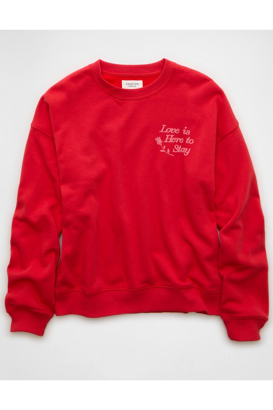 AE Valentine's Day Graphic Sweatshirt Women's Cherry by AMERICAN EAGLE