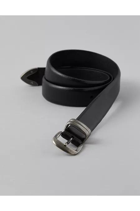 AE Western Leather Belt Men's Black by AMERICAN EAGLE AE Western Leather Belt Men's Black by AMERICAN EAGLE