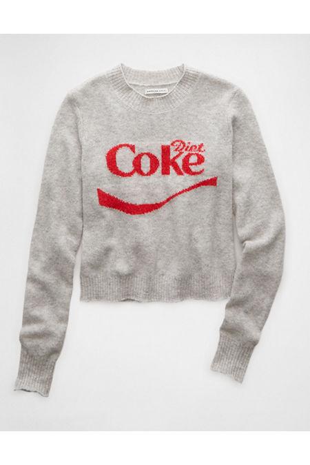AE Whoaooft Diet Coke Crew Neckweater Women's Gray by AMERICAN EAGLE AE Whoaooft Diet Coke Crew Neckweater Women's Gray by AMERICAN EAGLE