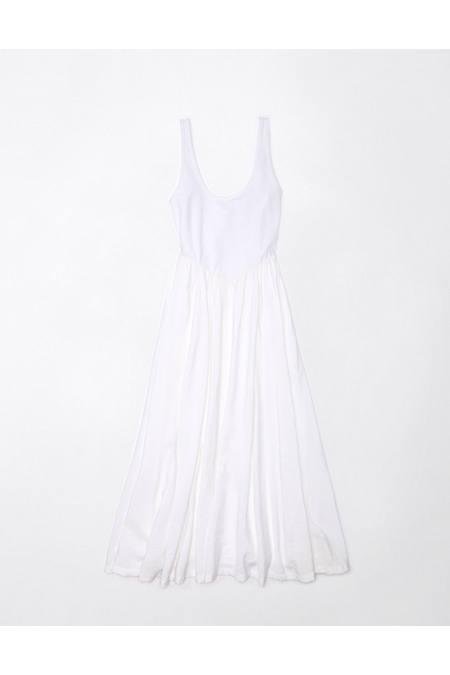 AE Woven Knit Midi Dress Women's White XS by AMERICAN EAGLE