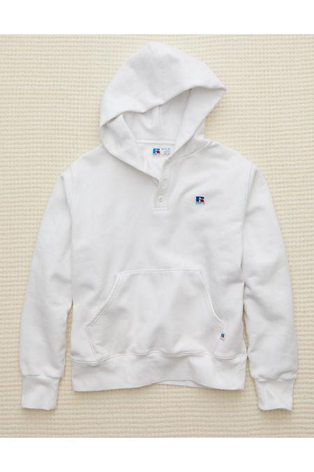 AE x Russell Athletic Hooded Henley Men's White by AMERICAN EAGLE