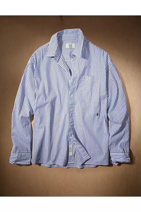 AE x Tru Kolors Poplin Striped Shirt Men's White by AMERICAN EAGLE AE x Tru Kolors Poplin Striped Shirt Men's White by AMERICAN EAGLE