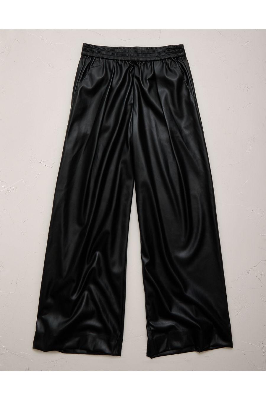AE77 Fauxeather Pull On Pant NULBlack by AMERICAN EAGLE