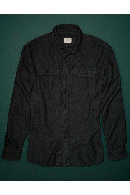 AE77 Premium Brushed Twill Workshirt NULL Charcoal L by AMERICAN EAGLE