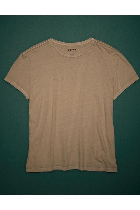 AE77 Premium Classic Crewneck T-Shirt NULL Taupe L by AMERICAN EAGLE