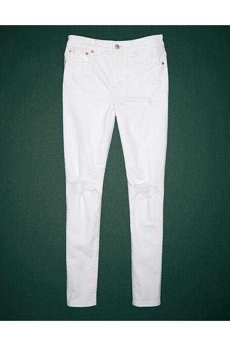 AE77 Premium High-Waisted Jegging NULL White Out Destroy 6 Short by AMERICAN EAGLE