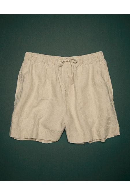 AE77 Premium Linen Pull-On Short NULL Natural L by AMERICAN EAGLE