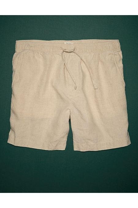 AE77 Premium Linen Pull-On Short NULL Natural XS by AMERICAN EAGLE