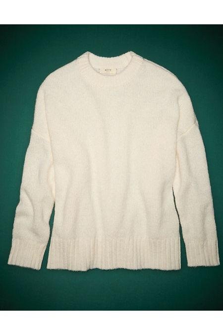 AE77 Premium Mohair-Blend Boyfriend Sweater NULL Cream XS by AMERICAN EAGLE