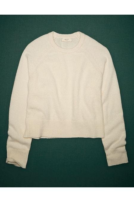 AE77 Premium Oversized Cropped Cashmere Sweater NULL Cream XL by AMERICAN EAGLE