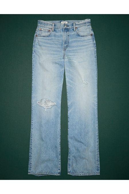AE77 Premium Stovepipe Jean NULL Light Destroy Wash 14 Short by AMERICAN EAGLE