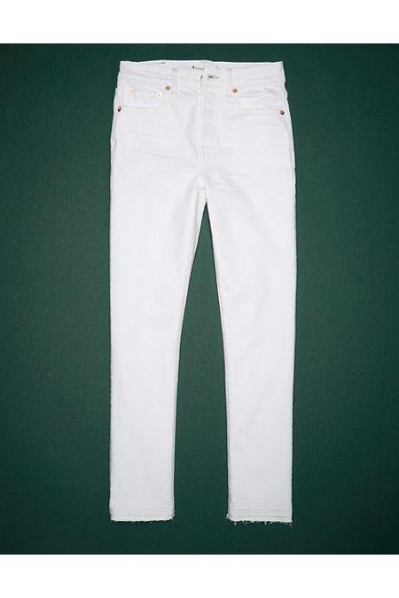 AE77 Premium Straight Crop Jean NULL White 0 Regular by AMERICAN EAGLE